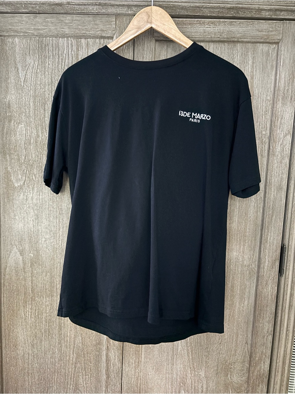 13DE MARZO women Paris Black Logo T-Shirt